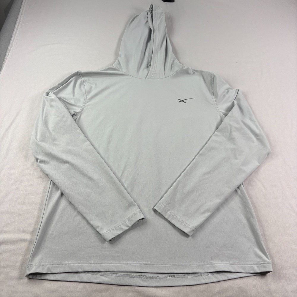 SpaceX Hoodie Mens Medium Gray Lightweight Pullover Stretch Employee Uniform